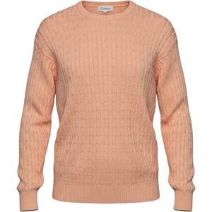 NOS 80s Izod Lacoste Sweater Cable Knit Salmon Pink Coquette Coastal Tennis Prep